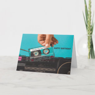 Gepersonaliseerde Retro Cassettebandje Verjaardag  Kaart