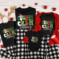 Gepersonaliseerde Retro Cousin Crew Kerst Matching