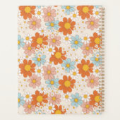 Gepersonaliseerde Retro Daisy Floral Monogram Plan Planner (Achterkant)
