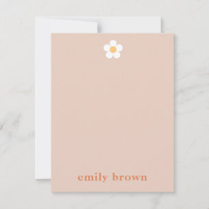 Gepersonaliseerde Retro Daisy Note Kaart