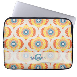 Gepersonaliseerde Retro Egeïsche Zomer Radiant Man Laptop Sleeve