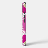 Gepersonaliseerde Retro Fox Art Pink Retro iPhone  Case-Mate iPhone Case (Achterkant / Links)