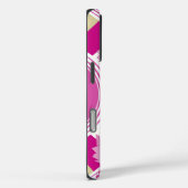 Gepersonaliseerde Retro Fox Art Pink Retro iPhone  Case-Mate iPhone Case (Achterkant / Rechts)