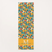 Gepersonaliseerde Retro Geometrische Kleurrijk Yogamat (Voorkant)
