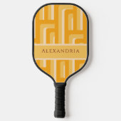 Gepersonaliseerde Retro Geometrische Pickleball Paddle (Achterkant)