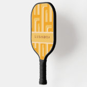 Gepersonaliseerde Retro Geometrische Pickleball Paddle (Links)