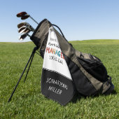 Gepersonaliseerde Retro Geweldige Manager Funny Golfhanddoek (Groen)