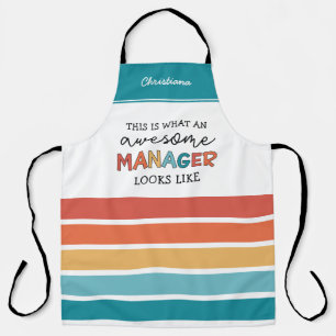 Gepersonaliseerde Retro Geweldige Manager Funny Schort
