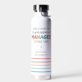 Gepersonaliseerde Retro Geweldige Manager Funny Waterfles (Links)