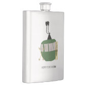 Gepersonaliseerde retro groene skilift skiberg flacon (Rechts)