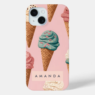 Gepersonaliseerde Retro Ice Cream Cone Pattern