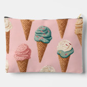 Gepersonaliseerde Retro Ice Cream Cone Pattern Etui (Achterkant)