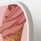 Gepersonaliseerde Retro  Ice Cream Cone Pattern Pickleball Paddle (Links Detail)