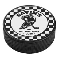 Gepersonaliseerde retro ijshockey verjaardagsfeest