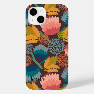 Gepersonaliseerde retro,  kleurbloemen Case-Mate iPhone 14 hoesje