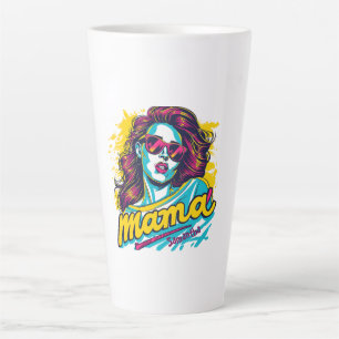 Gepersonaliseerde Retro Mama Pop Art (12) Latte Mo Mok
