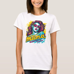 Gepersonaliseerde Retro Mama Pop Art (12) T-shirt