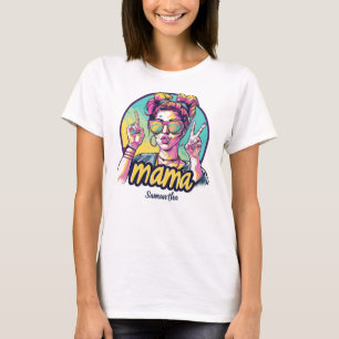 Gepersonaliseerde Retro Mama Pop Art (19) T-shirt