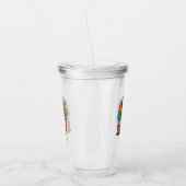 Gepersonaliseerde Retro Mama Pop Kunst (10) Acryl Drinkbeker (Links)
