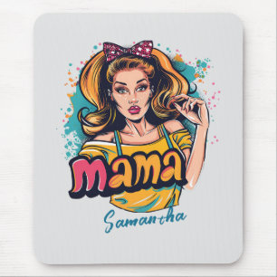 Gepersonaliseerde Retro Mama Pop Kunst (10) Muismat
