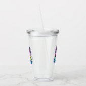 Gepersonaliseerde Retro Mama Pop Kunst (11) Acryl Drinkbeker (Links)