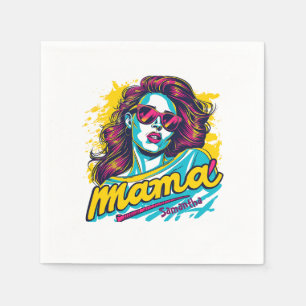 Gepersonaliseerde Retro Mama Pop Kunst (12) Servet
