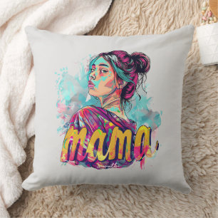 Gepersonaliseerde Retro Mama Pop Kunst (13) Kussen