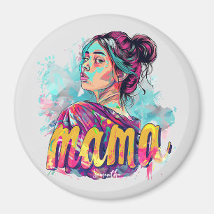 Gepersonaliseerde Retro Mama Pop Kunst (13) Magneet