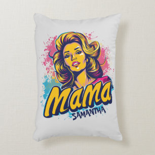 Gepersonaliseerde Retro Mama Pop Kunst (14) Accent Kussen