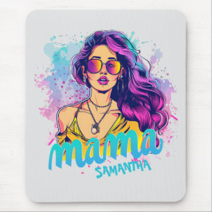 Gepersonaliseerde Retro Mama Pop Kunst (15) Muismat
