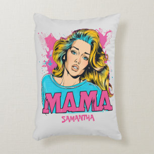 Gepersonaliseerde Retro Mama Pop Kunst (20) Accent Kussen