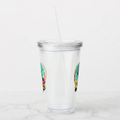 Gepersonaliseerde Retro Mama Pop Kunst (3) Acryl Drinkbeker (Links)