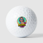 Gepersonaliseerde Retro Mama Pop Kunst (3) Golfballen (Voorkant)