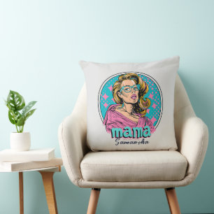 Gepersonaliseerde Retro Mama Pop Kunst (8) Kussen