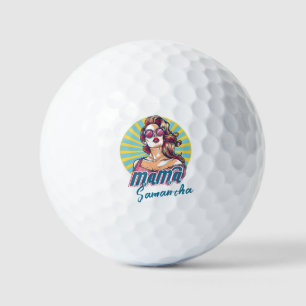 Gepersonaliseerde Retro Mama Pop Kunst (9) Golfballen