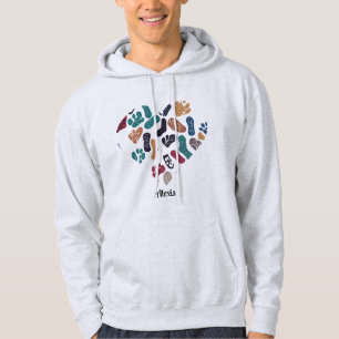 Gepersonaliseerde retro-minimalistische merken hoodie