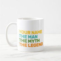 Gepersonaliseerde Retro Noem het Man The Myth