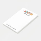 Gepersonaliseerde Retro OBGYN Verpleegster Post-it® Notes (Schuin)