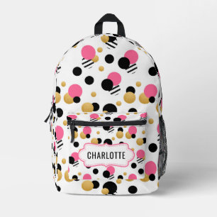 Gepersonaliseerde Retro Polka Dot Bedrukte Rugzak