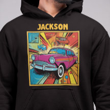 Gepersonaliseerde Retro  Pop Art Car Lover