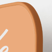 Gepersonaliseerde Retro Rainbow Pastel Pickleball Paddle (Links Detail)