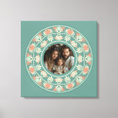 Gepersonaliseerde Retro Sage & Sand Mandala Foto L Canvas Afdruk (Voorkant)