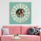 Gepersonaliseerde Retro Sage & Sand Mandala Foto L Canvas Afdruk (Insitu (Woonkamer))