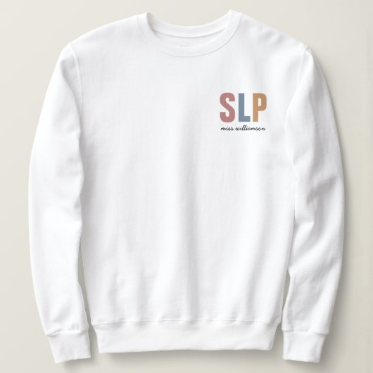 Gepersonaliseerde Retro SLP Speech Patholoog Trui (Design voorkant)