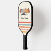 Gepersonaliseerde retro sociaal werker pickleball paddle (Links)