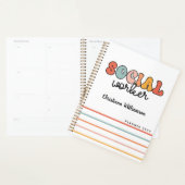 Gepersonaliseerde retro sociaal werker planner (Display)