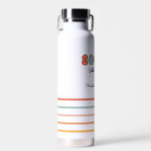 Gepersonaliseerde retro sociaal werker waterfles (Voorkant)