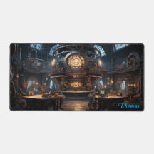 Gepersonaliseerde Retro Steampunk Factory Desk Mat