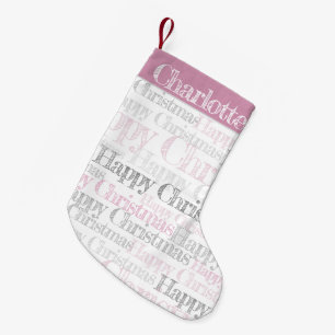Gepersonaliseerde retro stencil Kerstkous Kleine Kerstsok