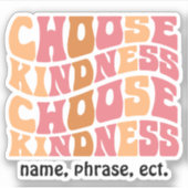 Gepersonaliseerde Retro Sticker (Voorkant)